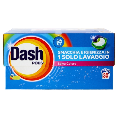 Dash Pods Detersivo Lavatrice In Capsule, Salva Colore, 30 Lavaggi 519 g